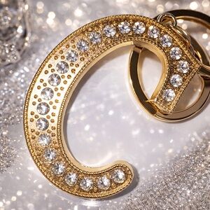 C Initial Bag Charm/Keychain